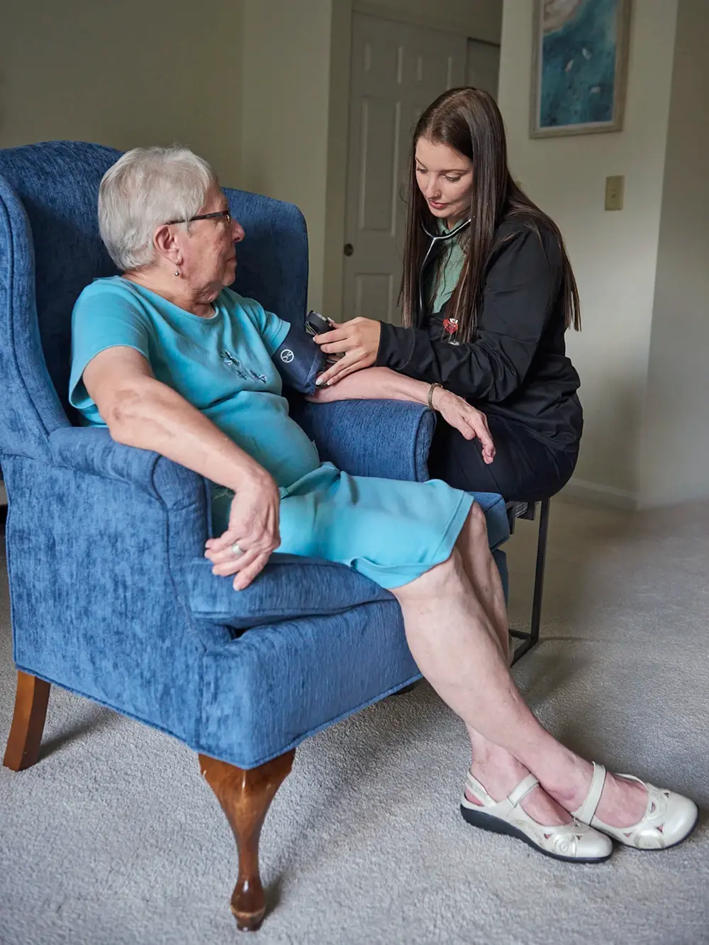Caregiver with resident
