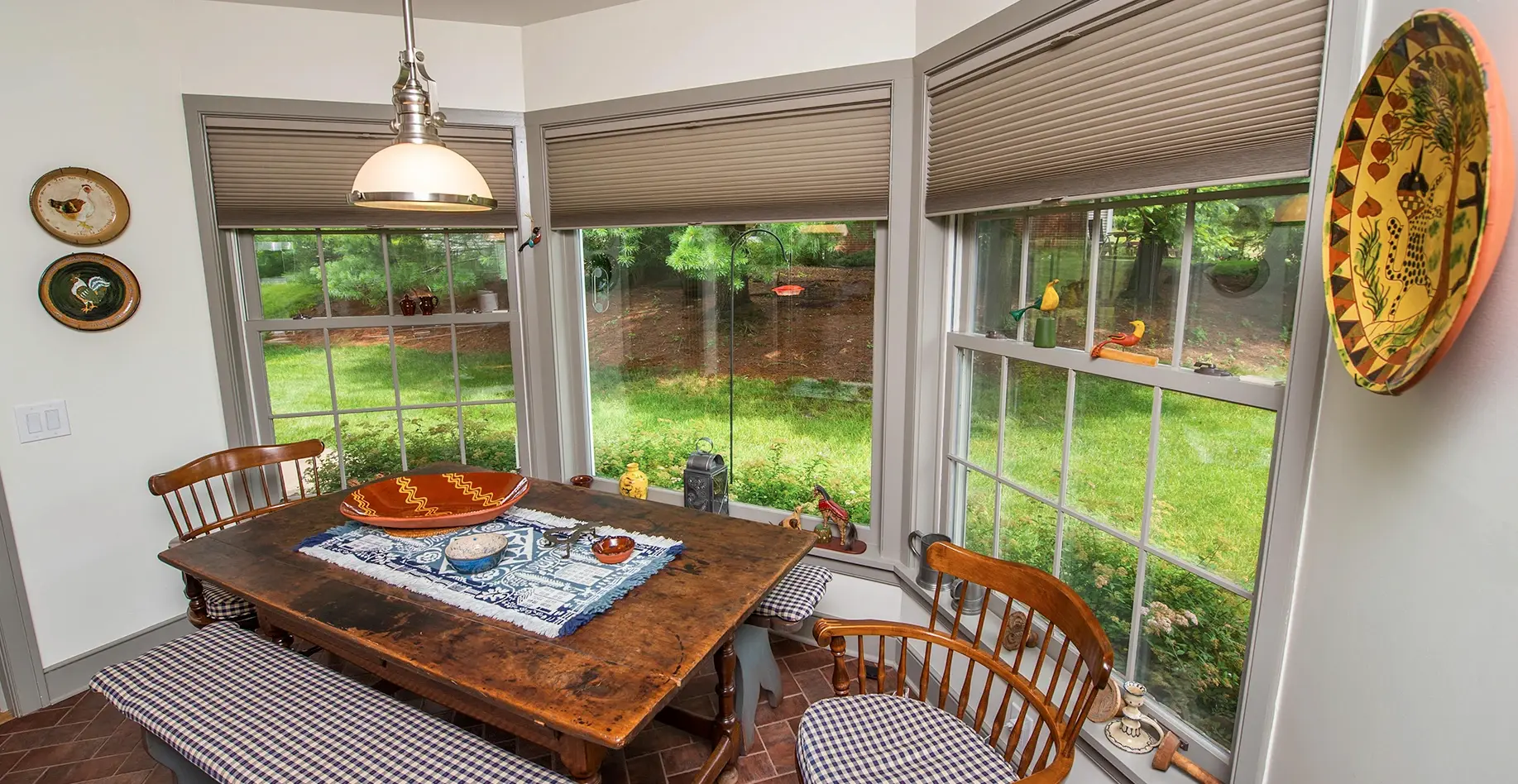 Breakfast nook with view of outdoors