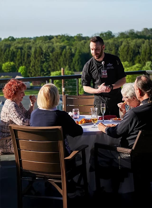 Man taking food orders
