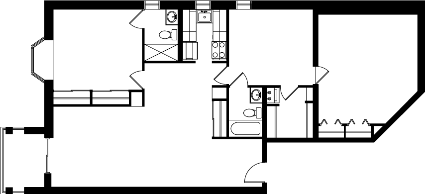 Two Bedroom Extended Blueprint