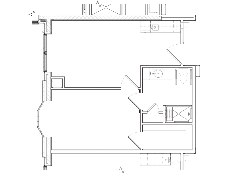 One Bedroom (Memory Care) Blueprint