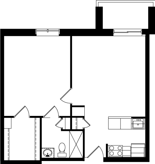 One Bedroom (Apartment) Blueprint