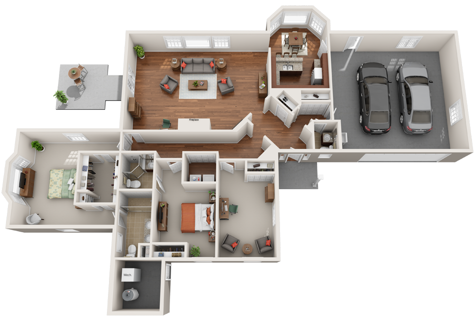 Three Bedroom (Villa) Illustration